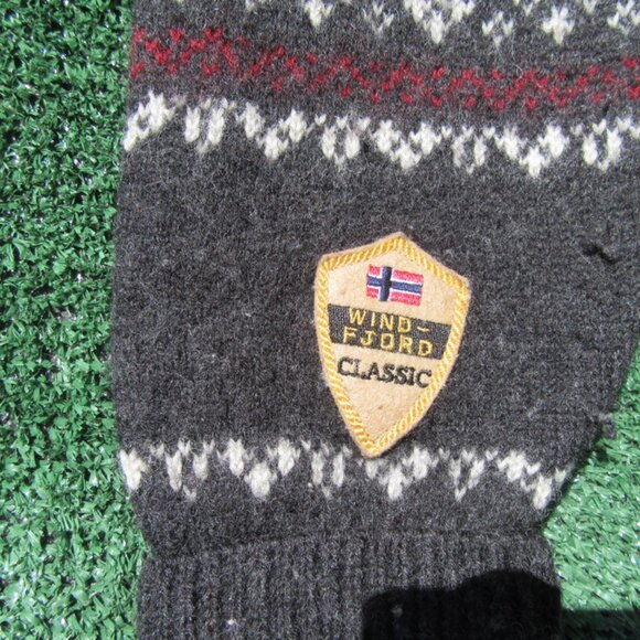 Vintage Windfjord Classic 100% Wool 1/4 Zip Sweater Men's Size Small - Picture 8 of 10